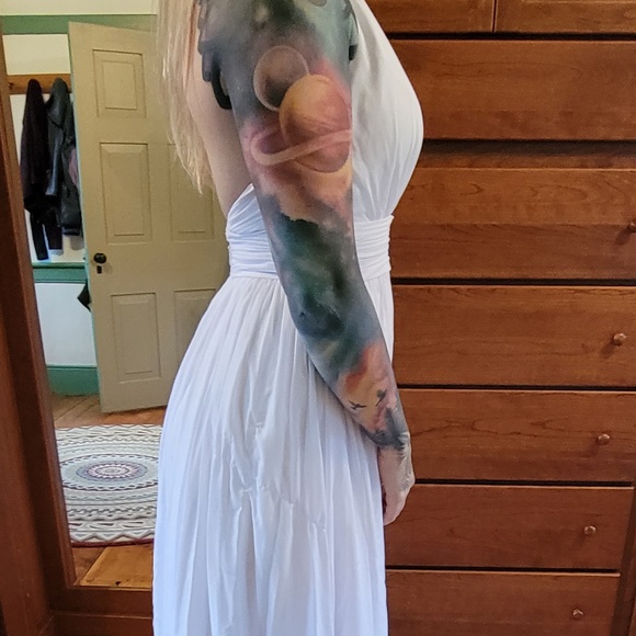 White Graduation or prom dress, size small - Picture 3 of 6